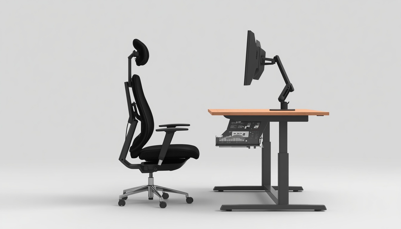 Organized workspace with natural lighting and clear desk surface